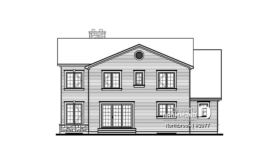 Élévation arrière - Northbrook