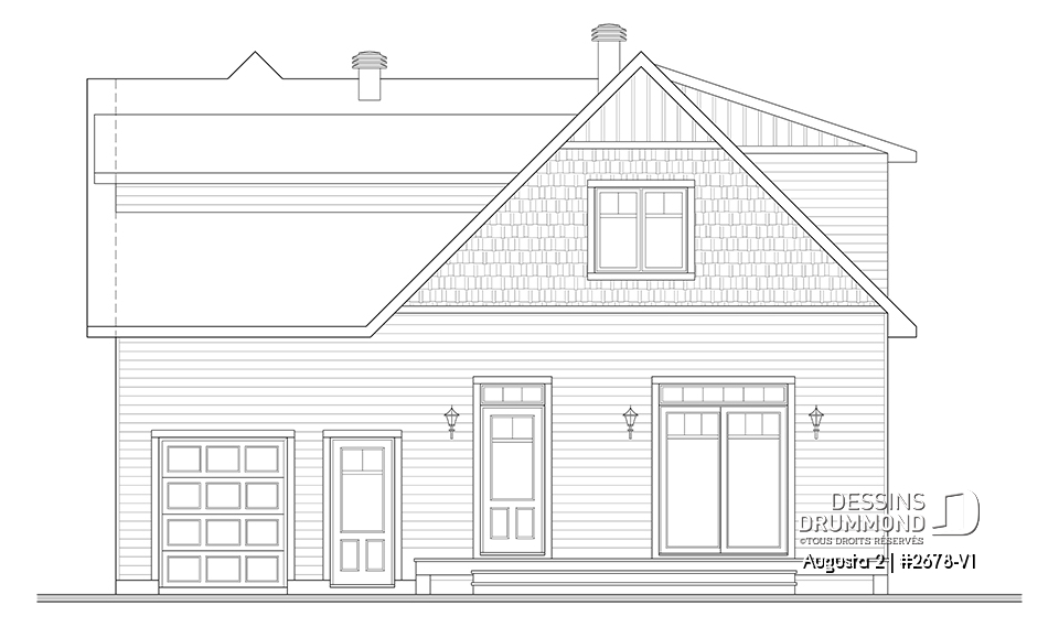 Élévation arrière - Augusta 2