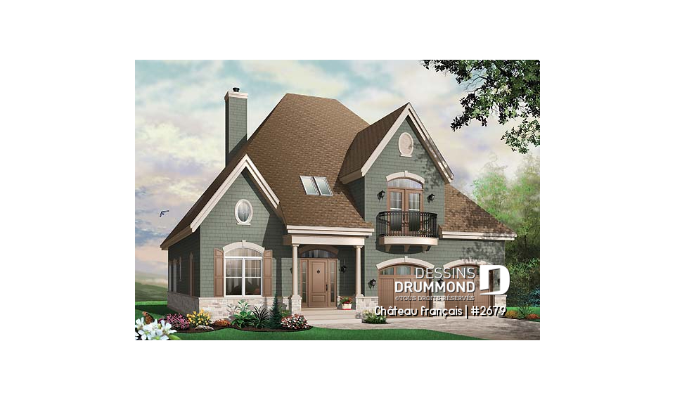 Version couleur no. 1 - Vue avant - Château français