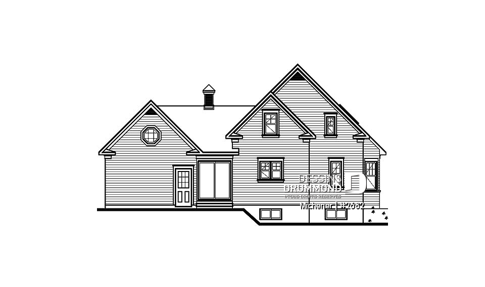 Élévation arrière - Michener