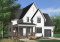 Version couleur no. 2 - Vue avant - Plan de maison Tudor 3 chambres, garage, espace remarquablement ouvert, buanderie, îlot - Scott 