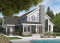 Vue arrière - MODÈLE DE BASE - Plan de maison Craftsman, 3 à 4 chambres, garage double, mezzanine + cathédral, bureau, grand espace boni - Salomon 2