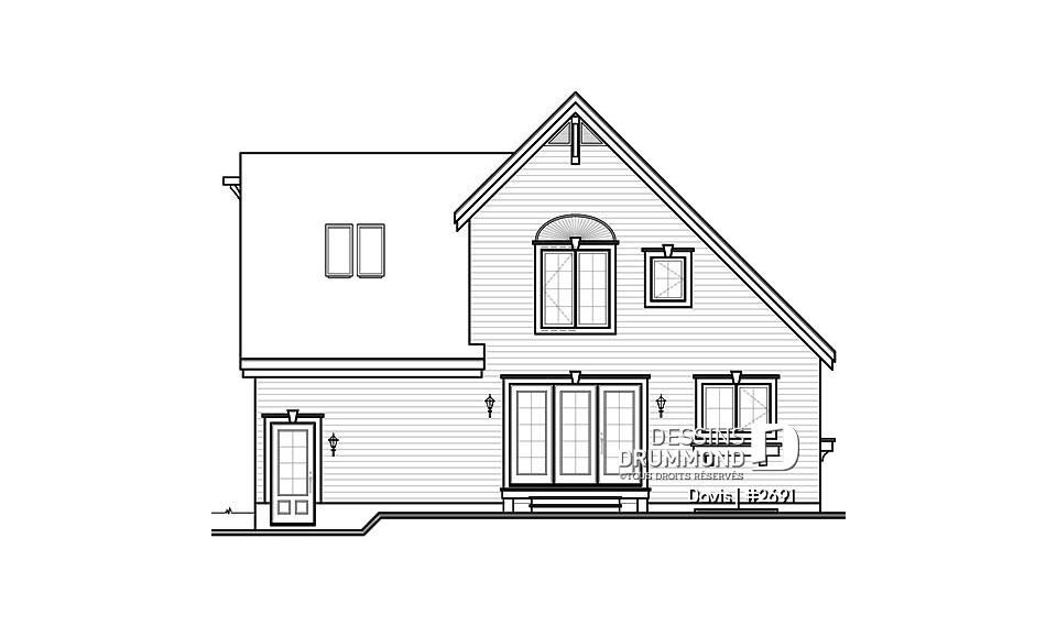 Élévation arrière - Davis