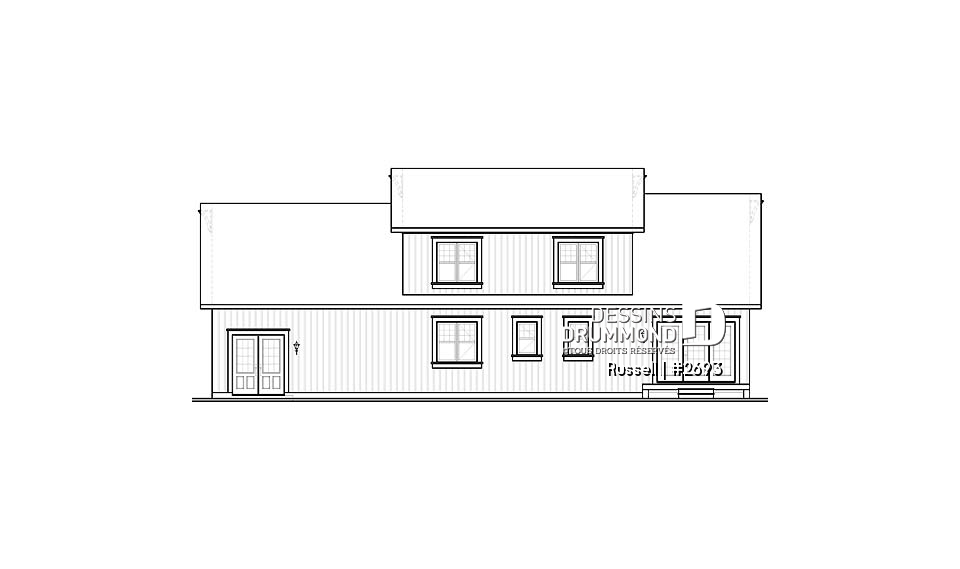 Élévation arrière - Russell