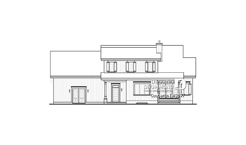 Élévation arrière - Coubertin