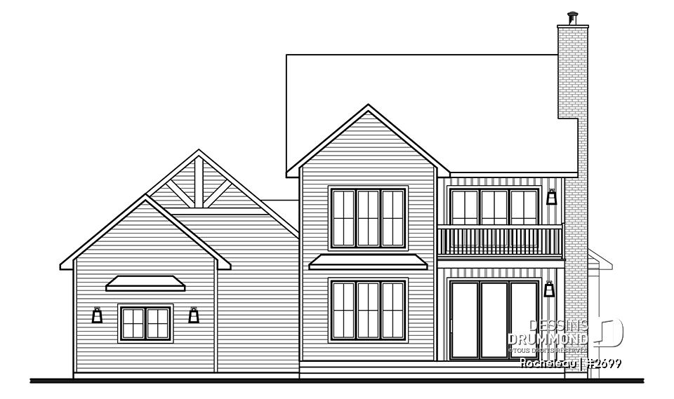 Élévation arrière - Rocheleau