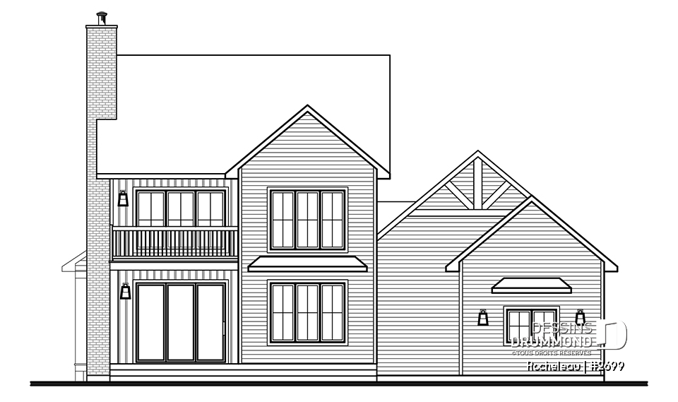 Élévation arrière - Rocheleau
