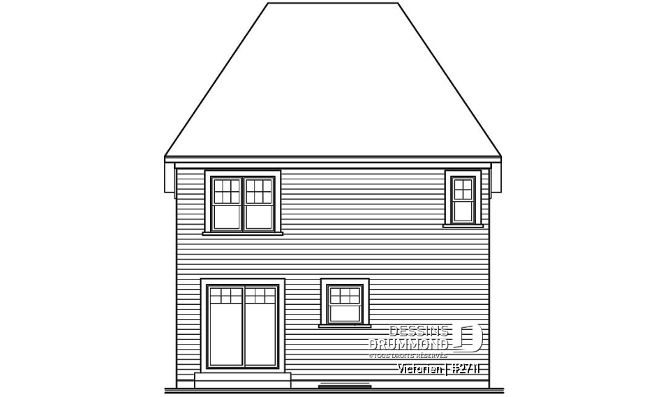 Élévation arrière - Victorien