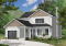 Version couleur no. 6 - Vue avant - Maison pour terrain étroit, garage avec accès par la buanderie, 3 grandes chambres, grand salon avec foyer - Kelowna