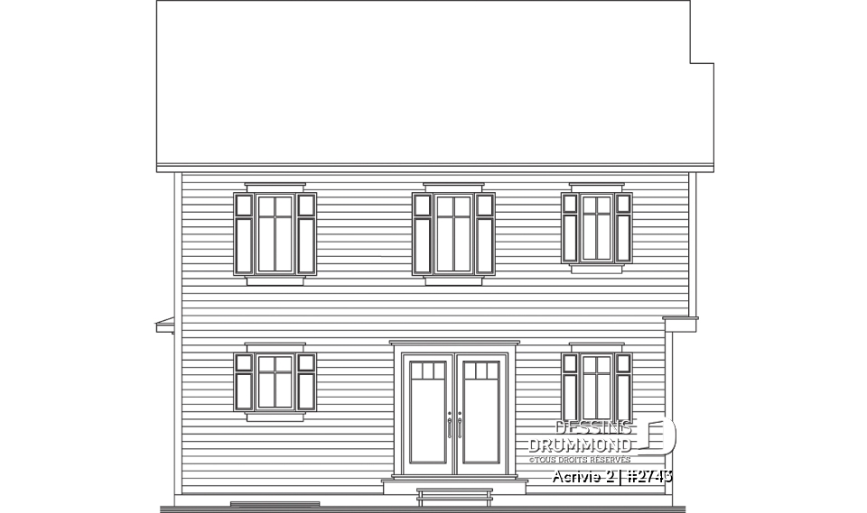 Élévation arrière - Acrivie 2