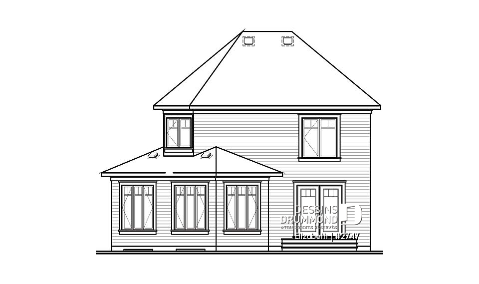 Élévation arrière - Elizabeth