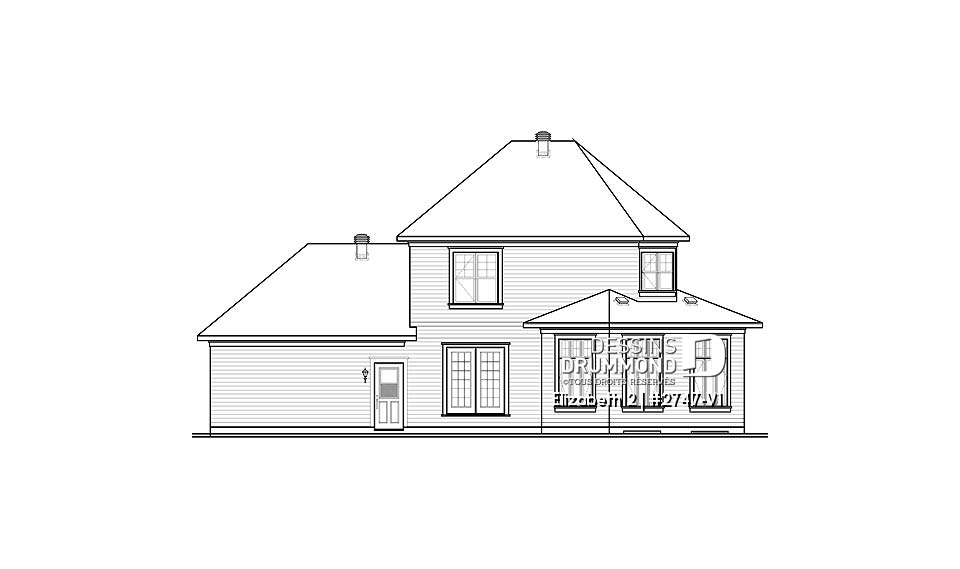 Élévation arrière - Elizabeth 2