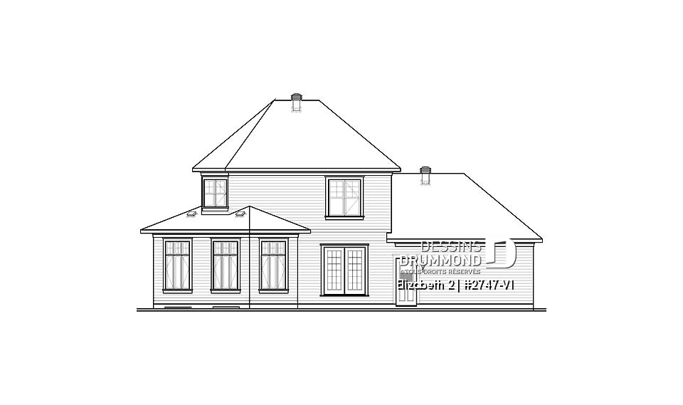 Élévation arrière - Elizabeth 2