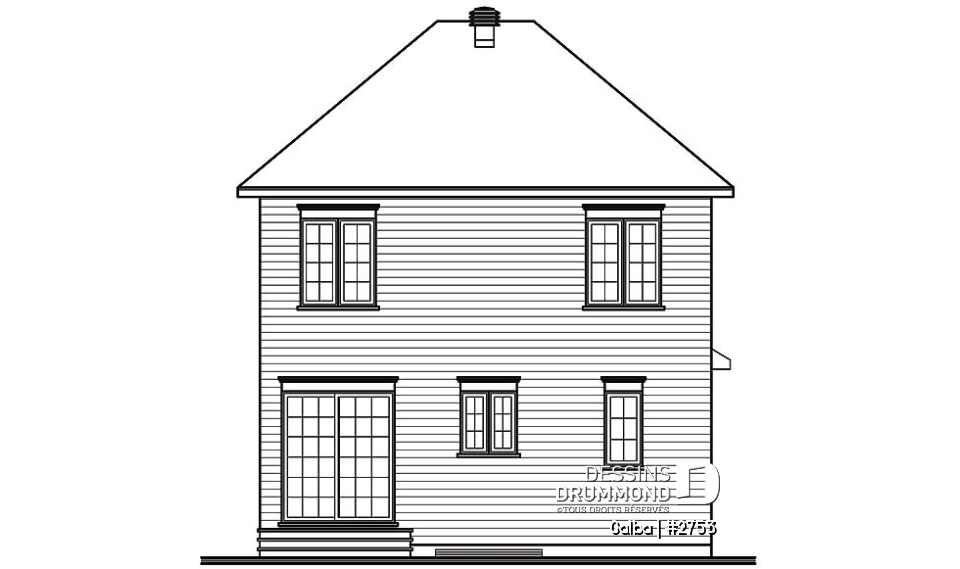 Élévation arrière - Galba