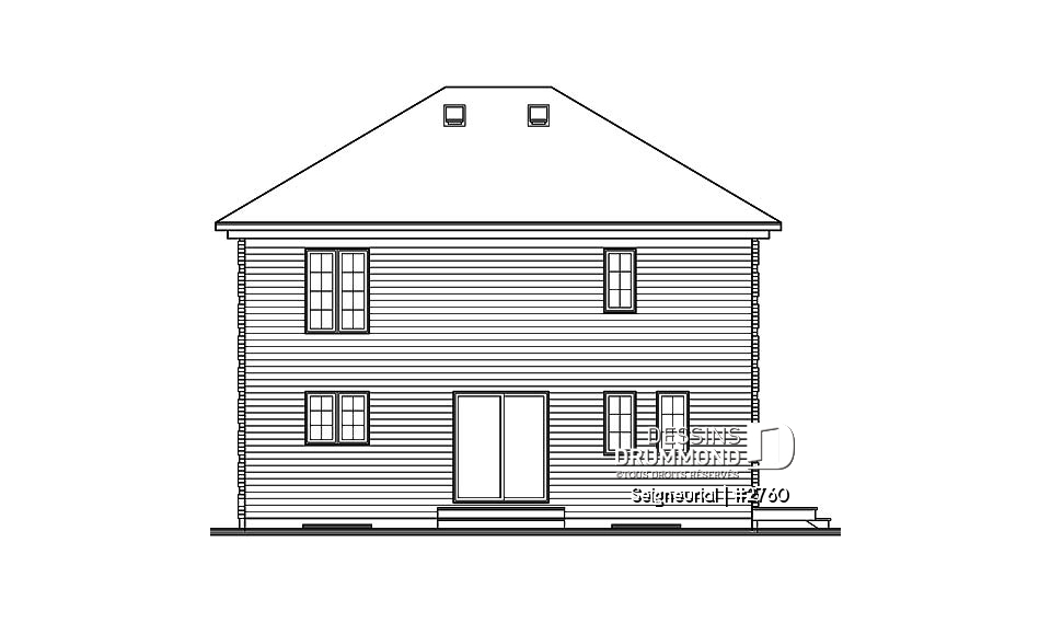 Élévation arrière - Seigneurial