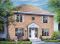 Vue avant - MODÈLE DE BASE - Plan de cottage style anglais, 3 chambres, salle à manger formelle, grande salle de bain familiale - Seigneurial
