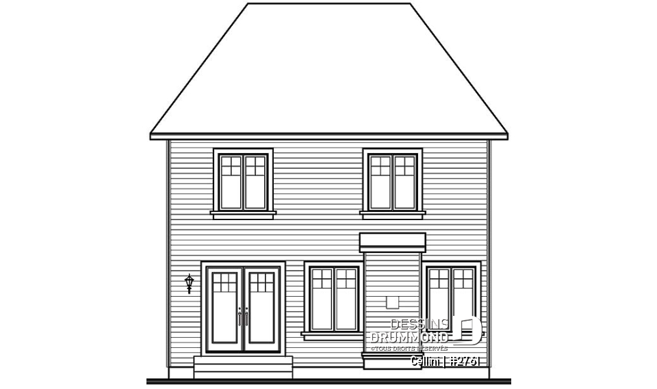 Élévation arrière - Cellini