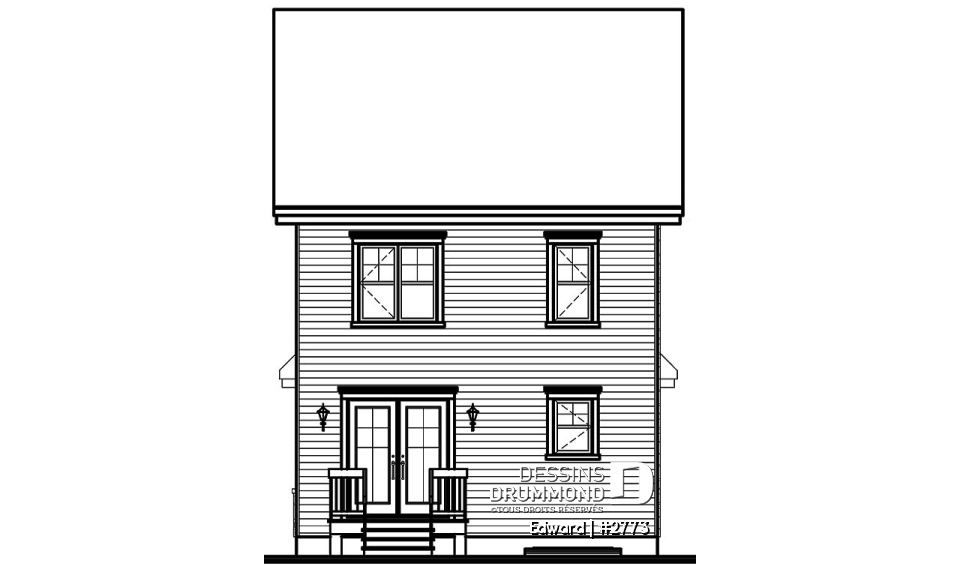 Élévation arrière - Edward