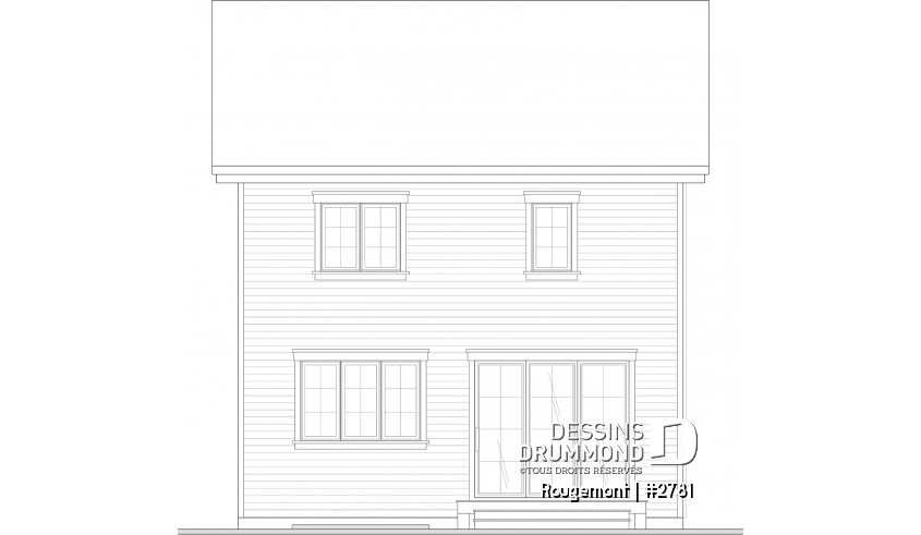 Élévation arrière - Rougemont