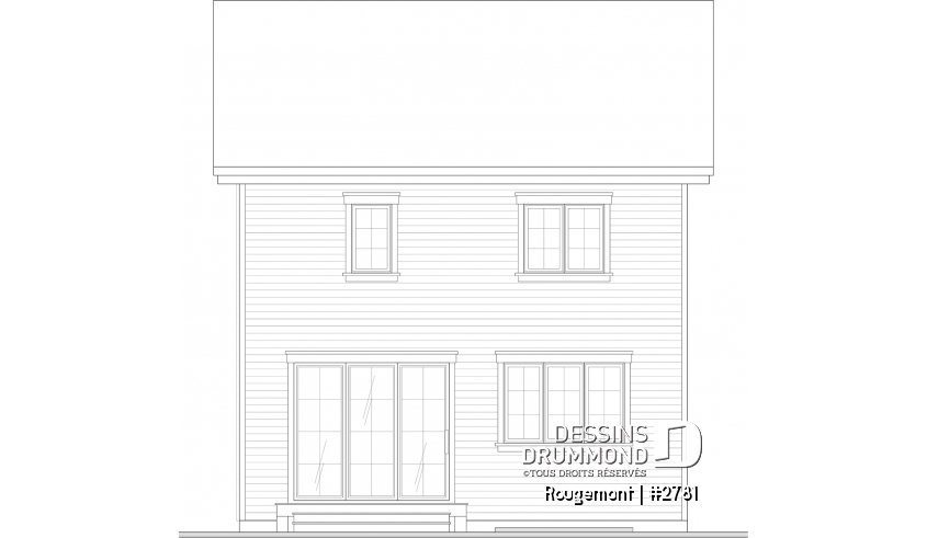 Élévation arrière - Rougemont