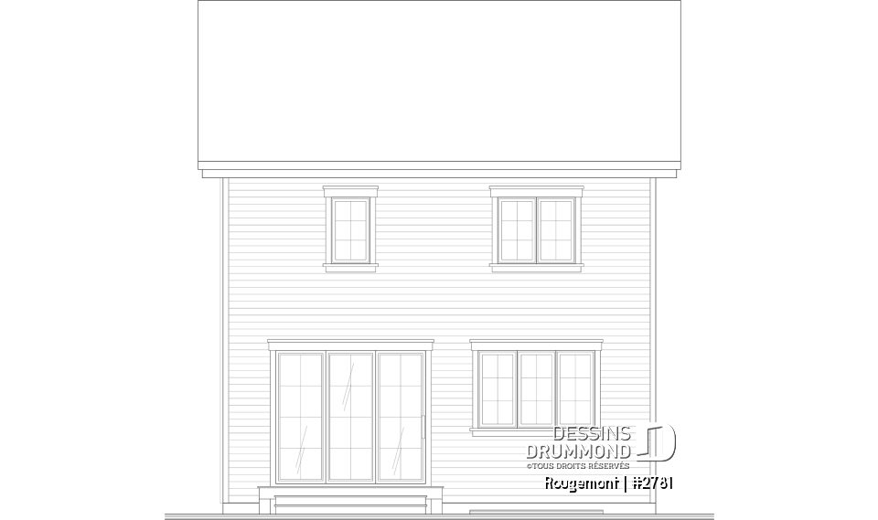 Élévation arrière - Rougemont