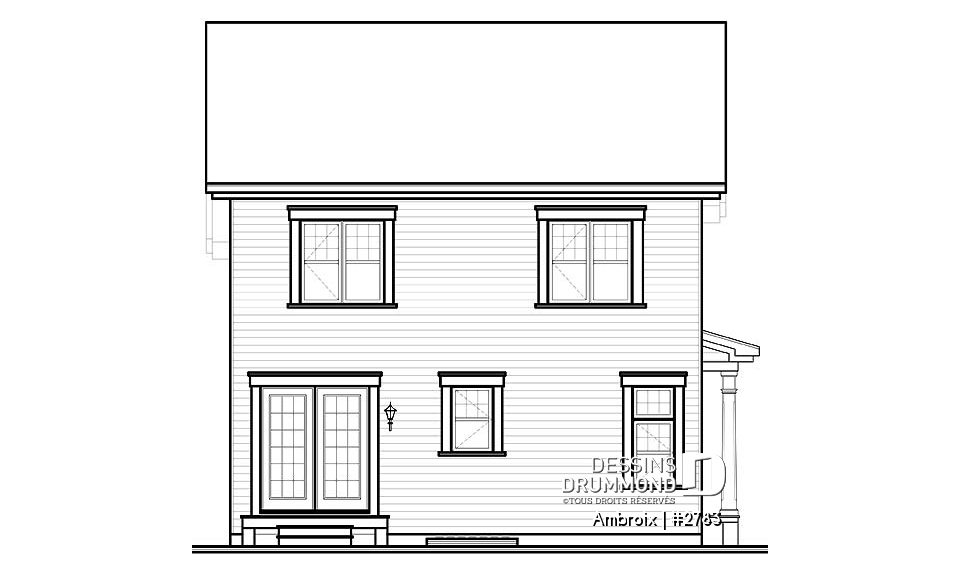 Élévation arrière - Ambroix