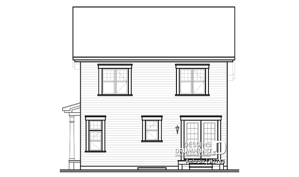 Élévation arrière - Ambroix