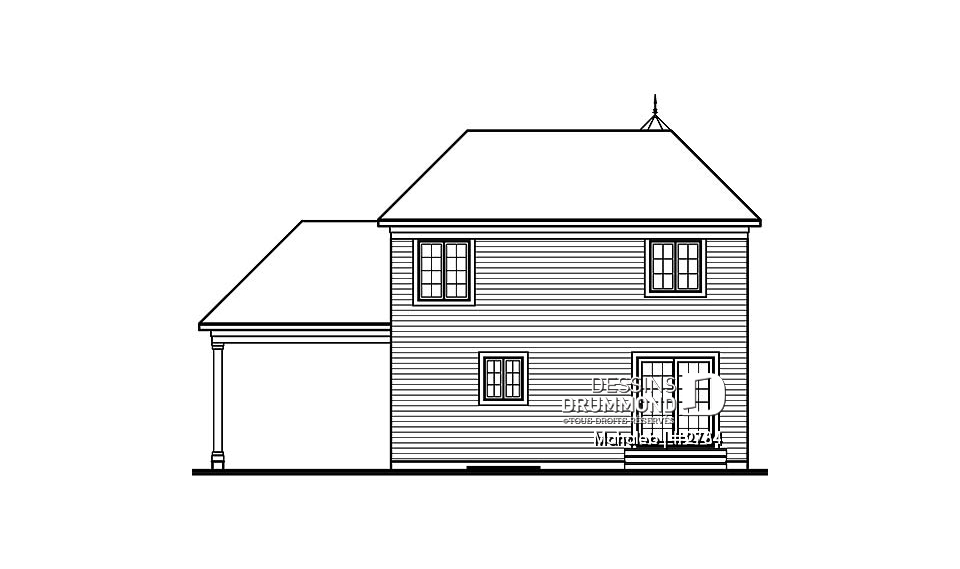 Élévation arrière - Mahaleb