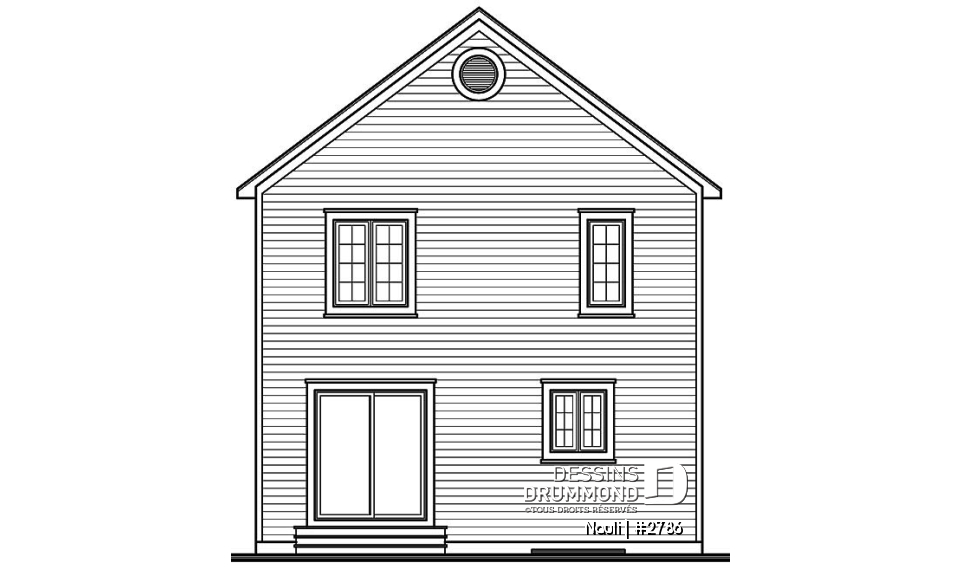 Élévation arrière - Nauli