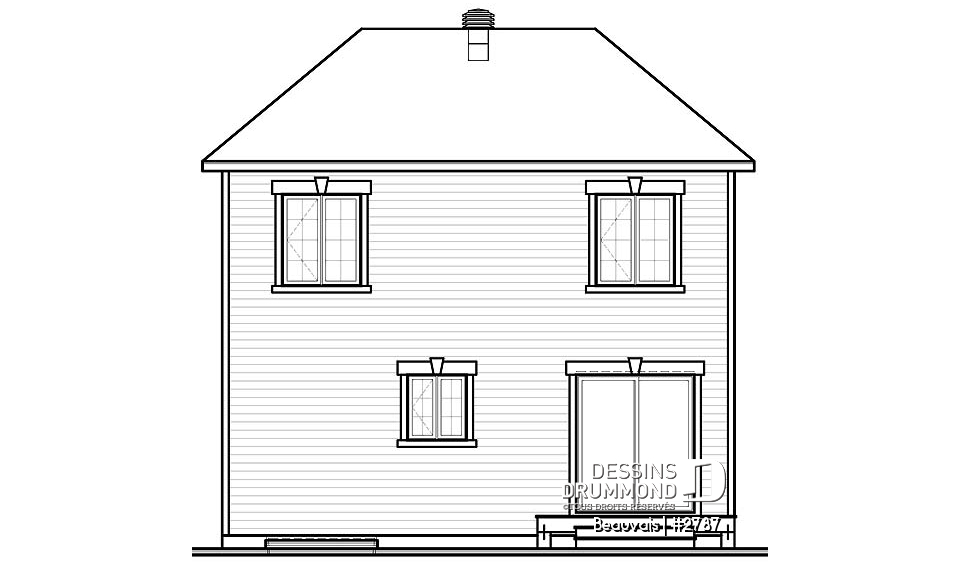 Élévation arrière - Beauvais