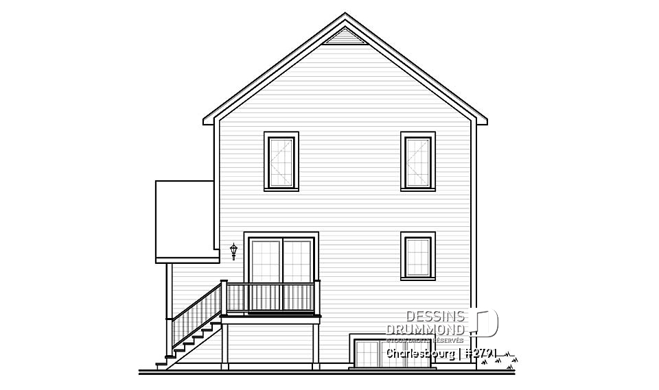 Élévation arrière - Charlesbourg