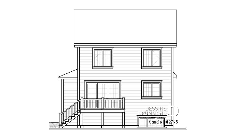 Élévation arrière - Candie