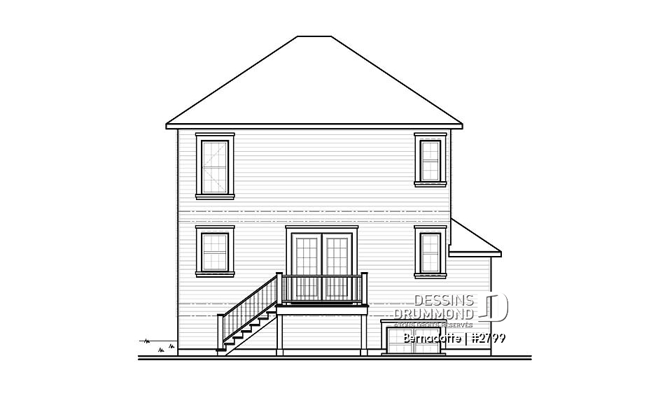 Élévation arrière - Bernadotte