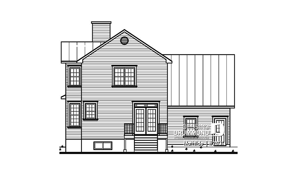 Élévation arrière - Mathilde 