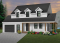 Vue avant - MODÈLE DE BASE - Plan de maison champêtre 3 chambres, garage, grande suite des maîtres, grand balcon couvert - Maggi