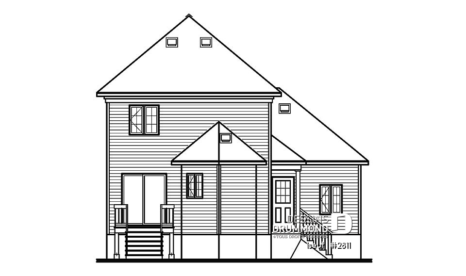 Élévation arrière - Iseut