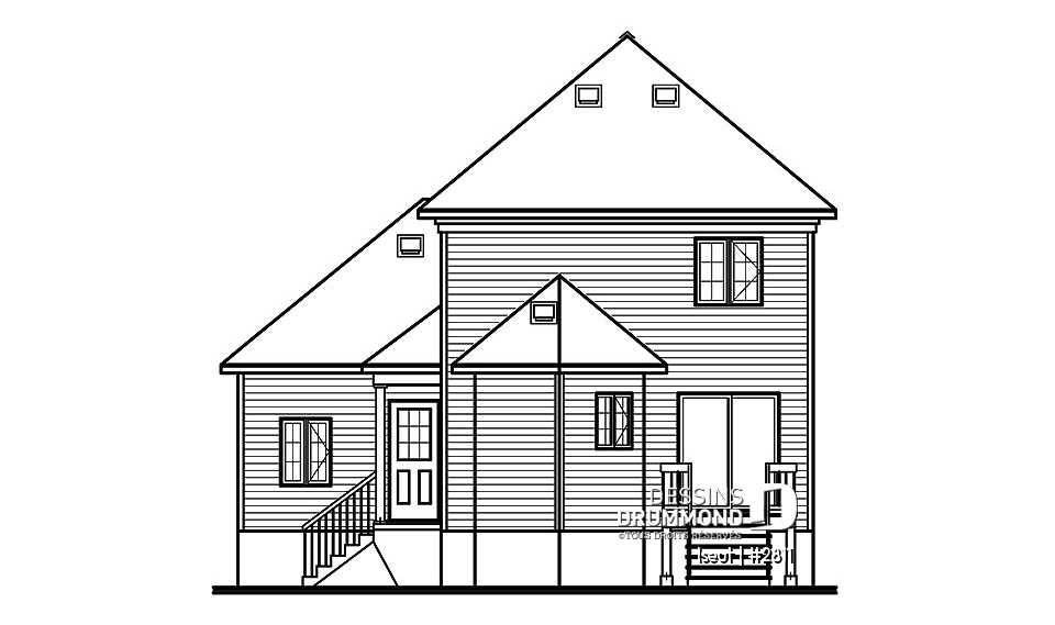 Élévation arrière - Iseut