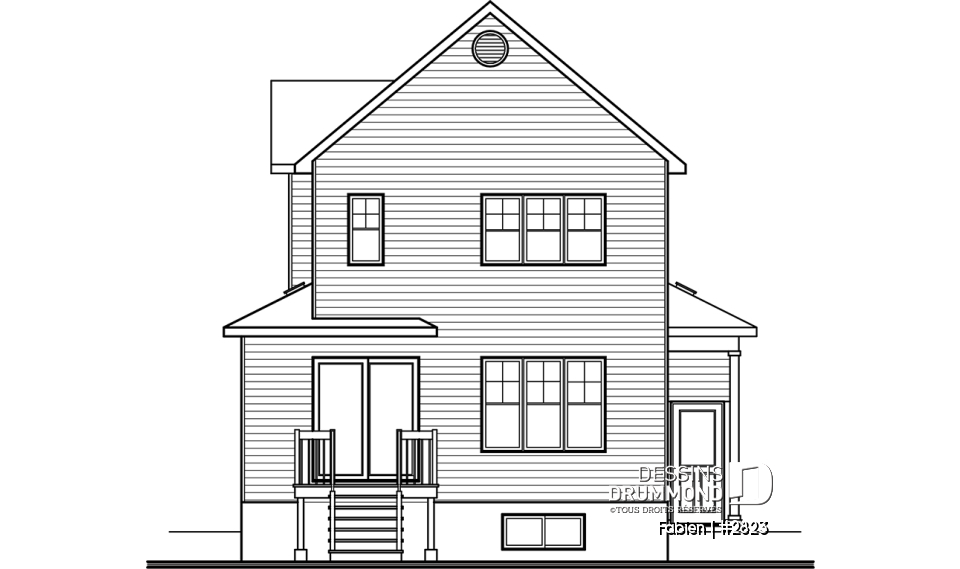 Élévation arrière - Fabien