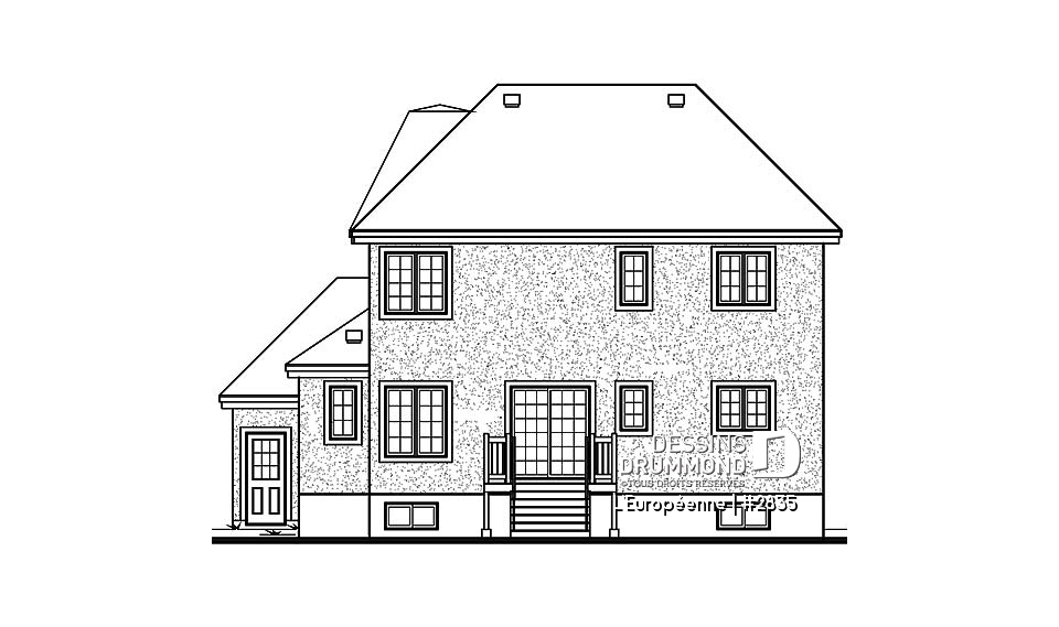 Élévation arrière - L'Européenne