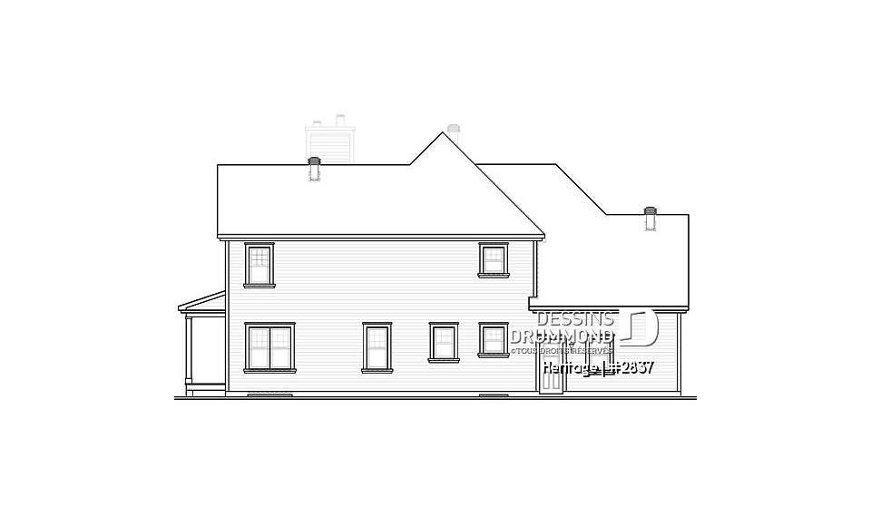 Élévation arrière - Heritage