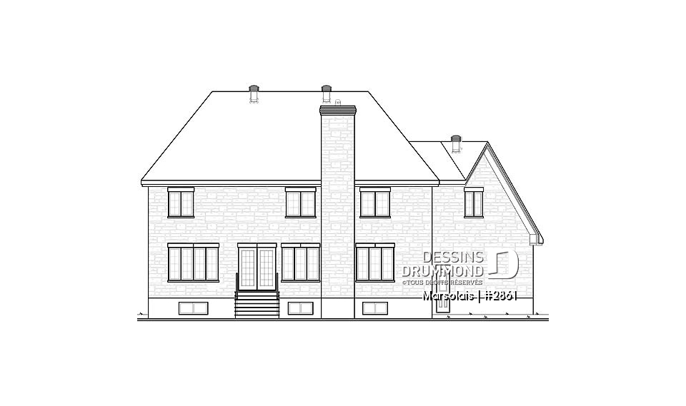 Élévation arrière - Marsolais