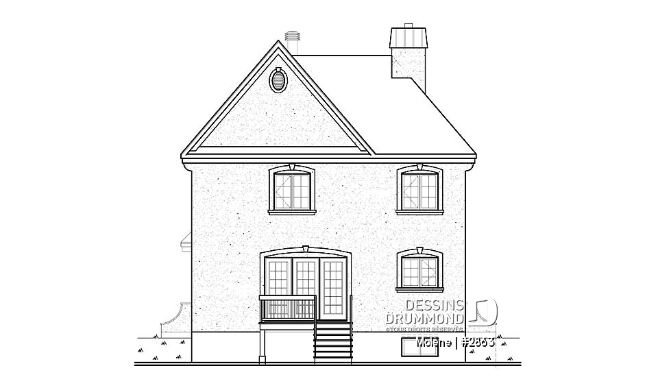 Élévation arrière - Molène