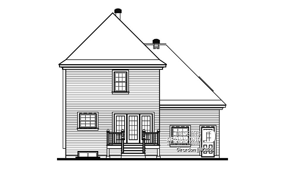 Élévation arrière - Girardon