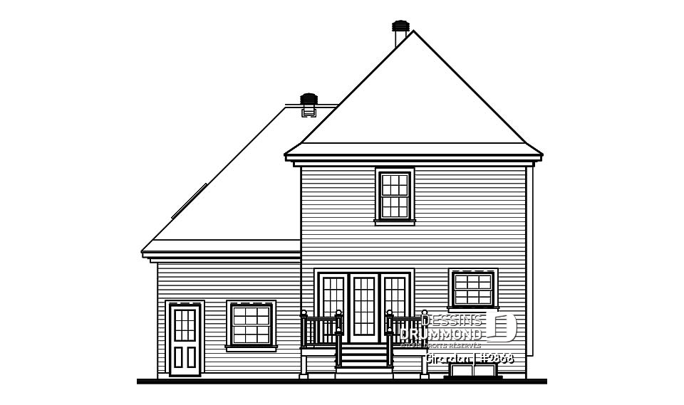 Élévation arrière - Girardon