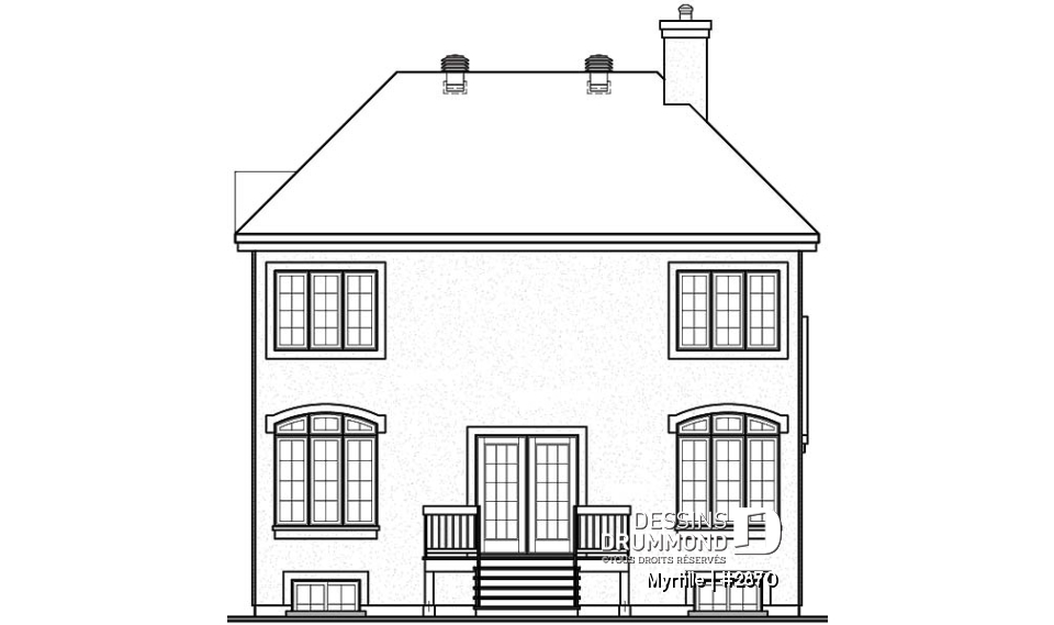 Élévation arrière - Myrtille