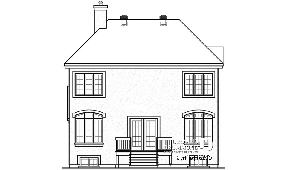 Élévation arrière - Myrtille