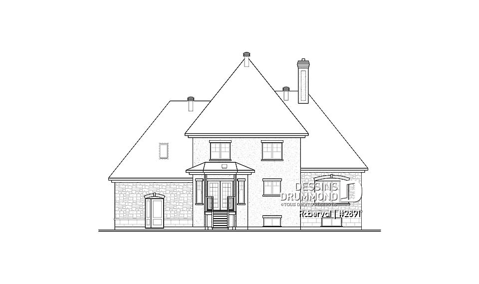 Élévation arrière - Roberval