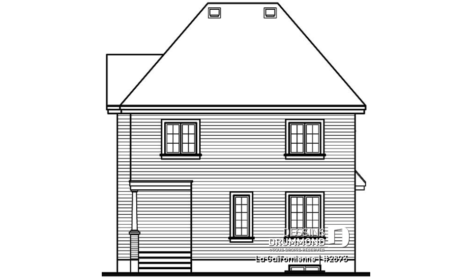 Élévation arrière - La Californienne