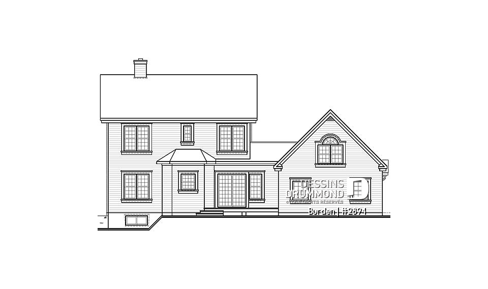 Élévation arrière - Burden