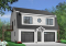 Version couleur no. 4 - Vue avant - Plan de garage grand format avec logement complet de 2 chambres à l'étage, 2 balcons privés et aire ouverte  - Hillock